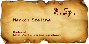 Markon Szelina névjegykártya